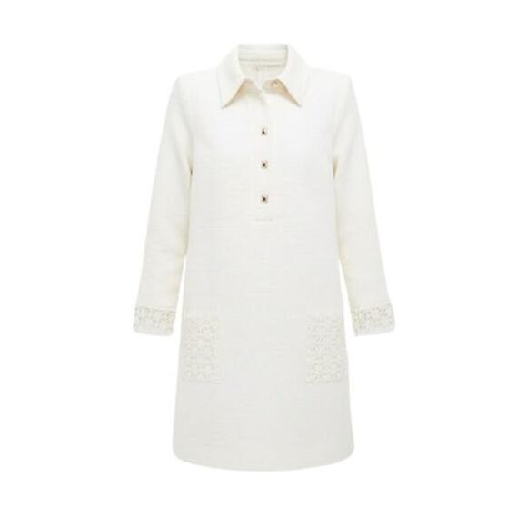 POMANDER PLACE Cream Tweed Nava Dress Size XS NWT Retail $168 Tuckernuck - Picture 8 of 8